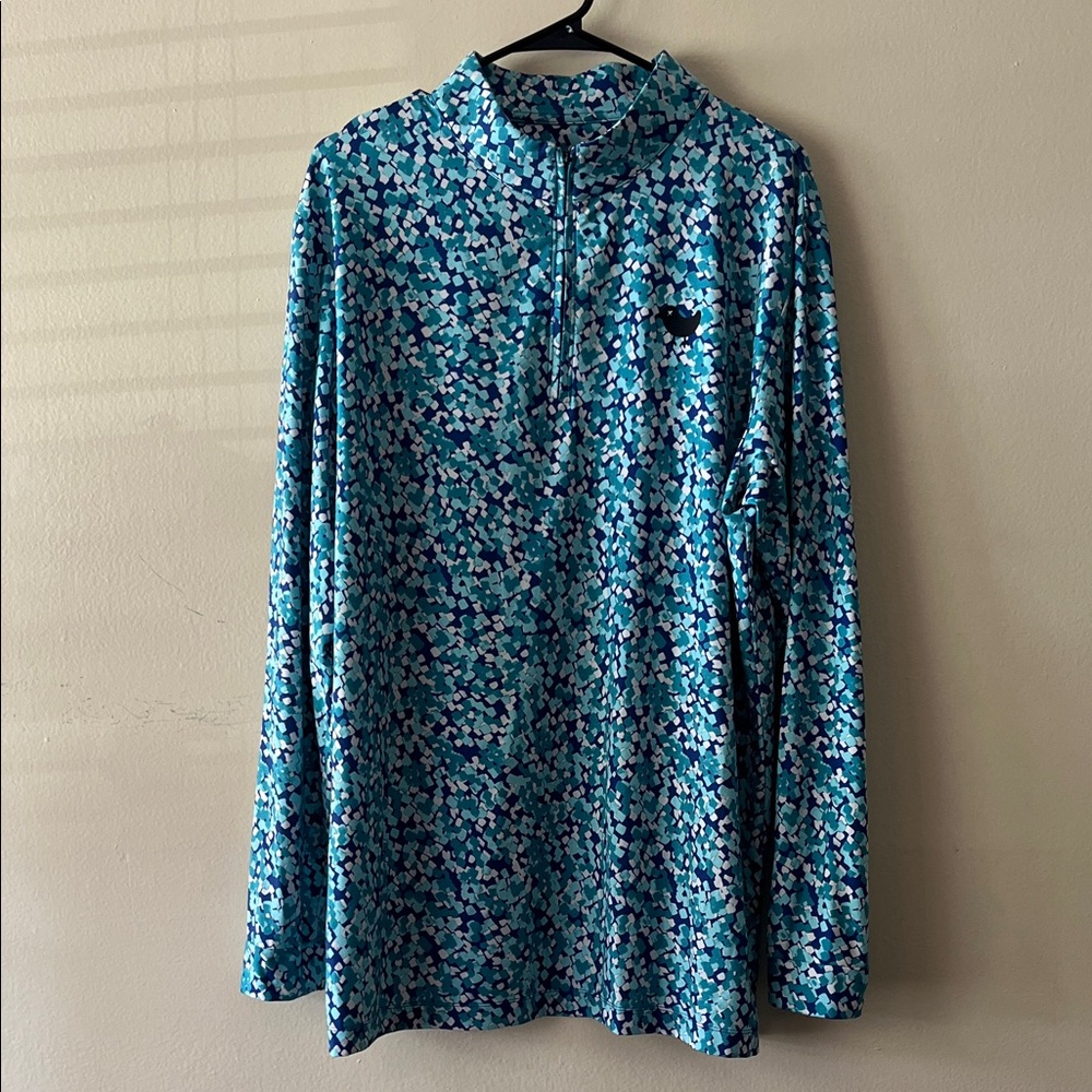 Bad Birdie Blue and White Patterned Shirt